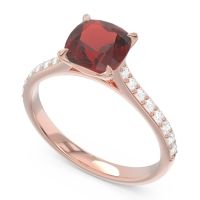 Cathedral Pave Cushion Opazin Ring