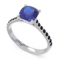 Cathedral Pave Cushion Opazin Ring