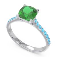 Cathedral Pave Cushion Opazin Ring