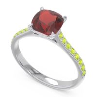 Cathedral Pave Cushion Opazin Ring