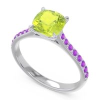 Cathedral Pave Cushion Opazin Ring