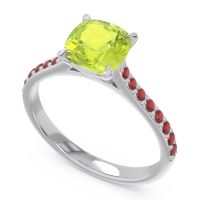 Cathedral Pave Cushion Opazin Ring