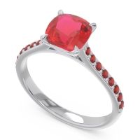 Cathedral Pave Cushion Opazin Ring