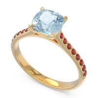 Cathedral Pave Cushion Opazin Ring