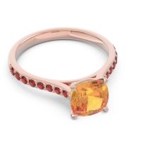 Cathedral Pave Cushion Opazin Ring
