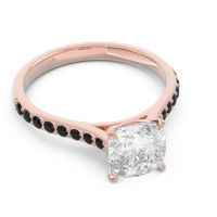 Cathedral Pave Cushion Opazin Ring