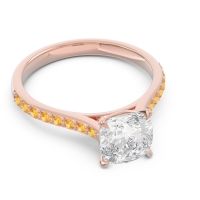 Cathedral Pave Cushion Opazin Ring