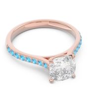 Cathedral Pave Cushion Opazin Ring