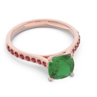 Cathedral Pave Cushion Opazin Ring