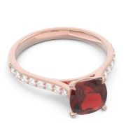 Cathedral Pave Cushion Opazin Ring