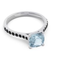 Cathedral Pave Cushion Opazin Ring
