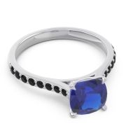 Cathedral Pave Cushion Opazin Ring