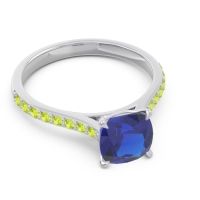 Cathedral Pave Cushion Opazin Ring