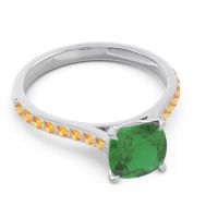 Cathedral Pave Cushion Opazin Ring