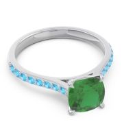 Cathedral Pave Cushion Opazin Ring