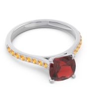 Cathedral Pave Cushion Opazin Ring