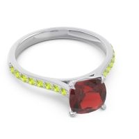 Cathedral Pave Cushion Opazin Ring