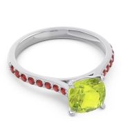 Cathedral Pave Cushion Opazin Ring