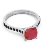 Cathedral Pave Cushion Opazin Ring