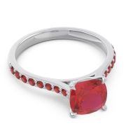 Cathedral Pave Cushion Opazin Ring