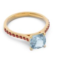 Cathedral Pave Cushion Opazin Ring