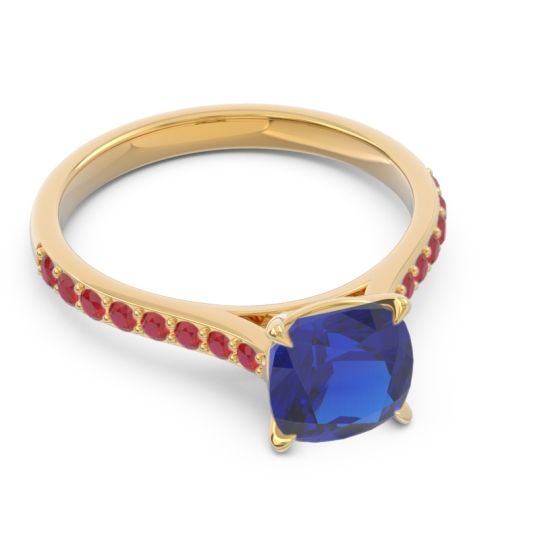 Cathedral Pave Cushion Opazin Ring