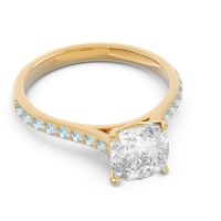 Cathedral Pave Cushion Opazin Ring