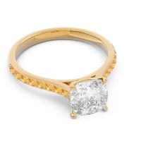 Cathedral Pave Cushion Opazin Ring
