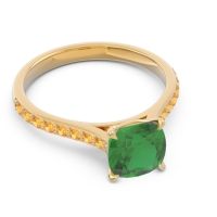 Cathedral Pave Cushion Opazin Ring
