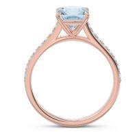 Cathedral Pave Cushion Opazin Ring
