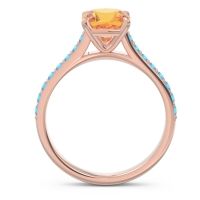 Cathedral Pave Cushion Opazin Ring