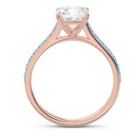 Cathedral Pave Cushion Opazin Ring