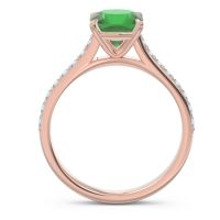 Cathedral Pave Cushion Opazin Ring