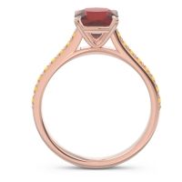 Cathedral Pave Cushion Opazin Ring