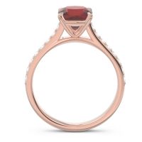 Cathedral Pave Cushion Opazin Ring