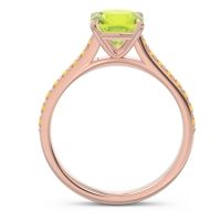Cathedral Pave Cushion Opazin Ring