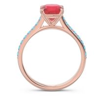 Cathedral Pave Cushion Opazin Ring