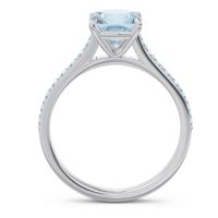 Cathedral Pave Cushion Opazin Ring