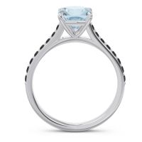 Cathedral Pave Cushion Opazin Ring