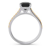 Cathedral Pave Cushion Opazin Ring