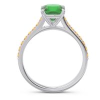 Cathedral Pave Cushion Opazin Ring
