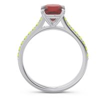 Cathedral Pave Cushion Opazin Ring