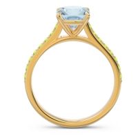 Cathedral Pave Cushion Opazin Ring