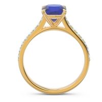 Cathedral Pave Cushion Opazin Ring