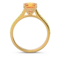 Cathedral Pave Cushion Opazin Ring