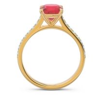 Cathedral Pave Cushion Opazin Ring