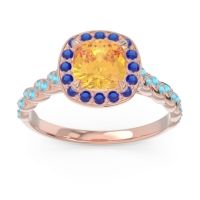 Halo Pave Cushion Vanam Ring