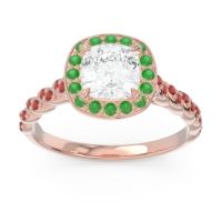 Halo Pave Cushion Vanam Ring