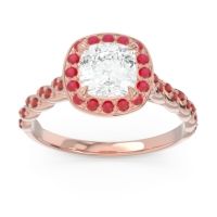 Halo Pave Cushion Vanam Ring
