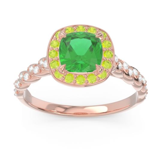 Halo Pave Cushion Vanam Ring